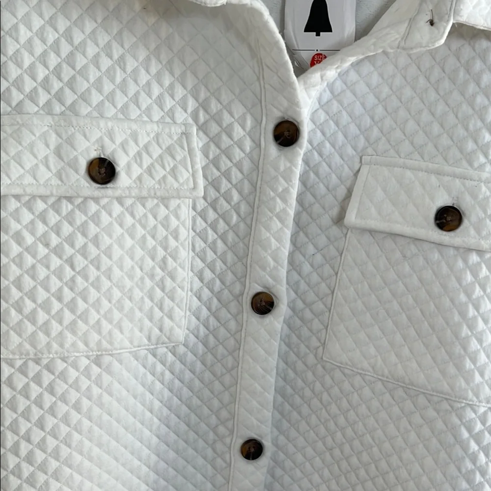 Zesica White Quilted Jacket NWT XL